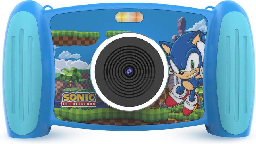 Accutime Interactieve Kindercamera Sonic 5MP Foto 1080p Videoresolutie 4-Voudige Zoom 5 Grappige Filters En Speciale Effecten 4 Coole Games 2-in-1 Scherm Met Micro SD-kaart Vanaf 3 Jaar