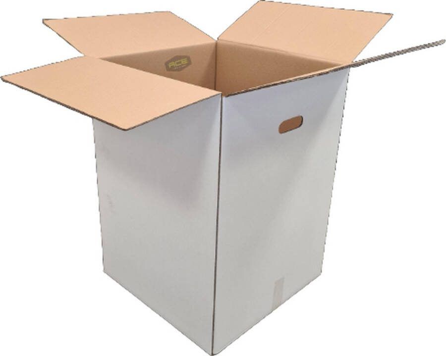 Ace Verpakkingen Extra grote verhuisdoos XL Verhuisdoos 48 x 48 x 66cm Barrel Wit 1 stuk Verhuisdozen