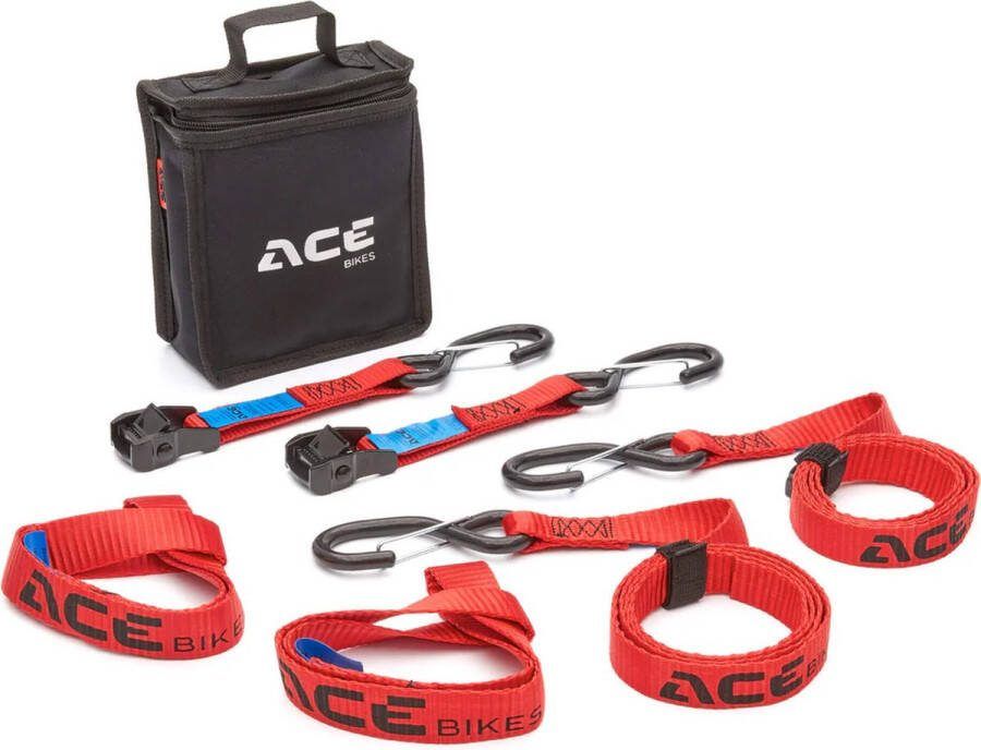 Acebikes Cam Buckle Pro spanband spanriem opbergtas set van 2