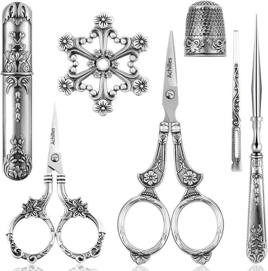 Achilles Borduurschaar Set 2 Schaartjes Naaidoosset Borduur Hobbyschaar Borduurschaar