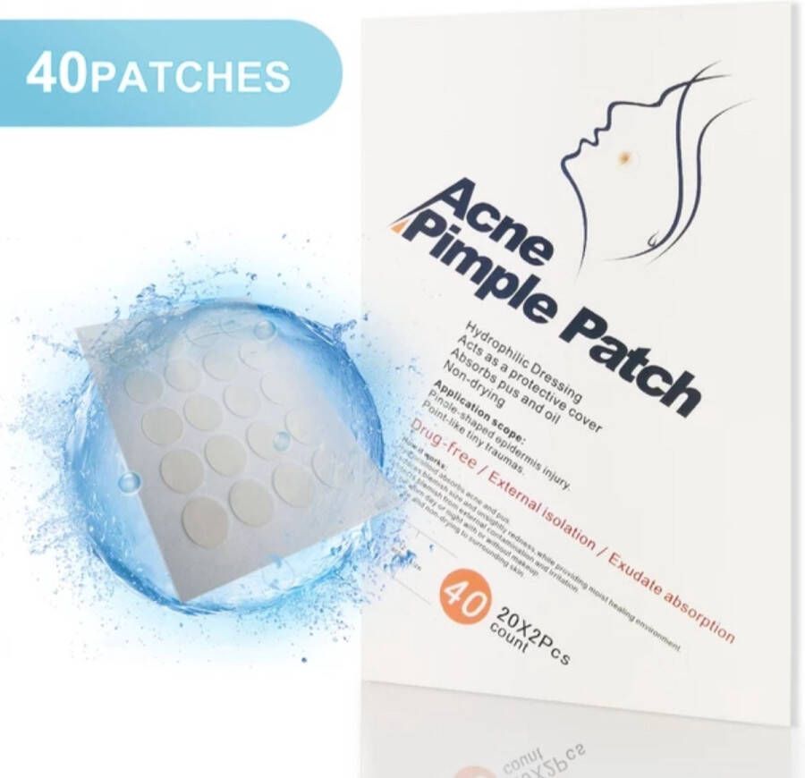 Acne Pimple Patch ( 80 patches) onzichtbaar pleister Patch hydrogel voor acne . 2 verpakkingen ( 80 patches ). invisible acne patch ( 80 patches 2 packs 4 sheets) )