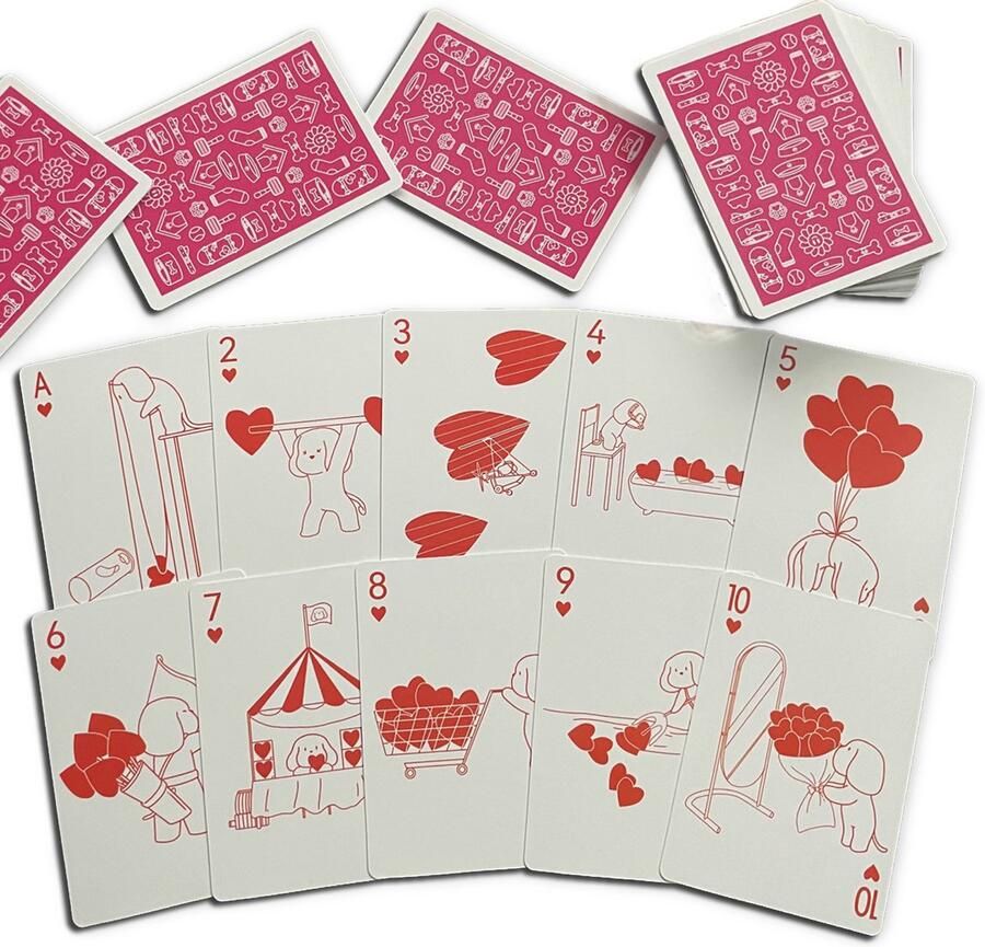 ACPC Puppy Honden Kaarten 53 Unieke tekeningen! Speelkaarten Pokerkaarten