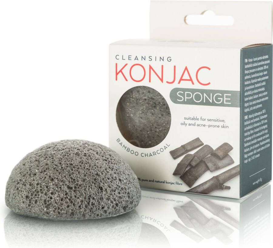Active Line Beauty Konjac Spons met Actieve Charcoal Face Wash Natuurlijke Gezichtsreiniging Konjac Spons Rituals Facial Puff Skincare Makeup Remover Acne
