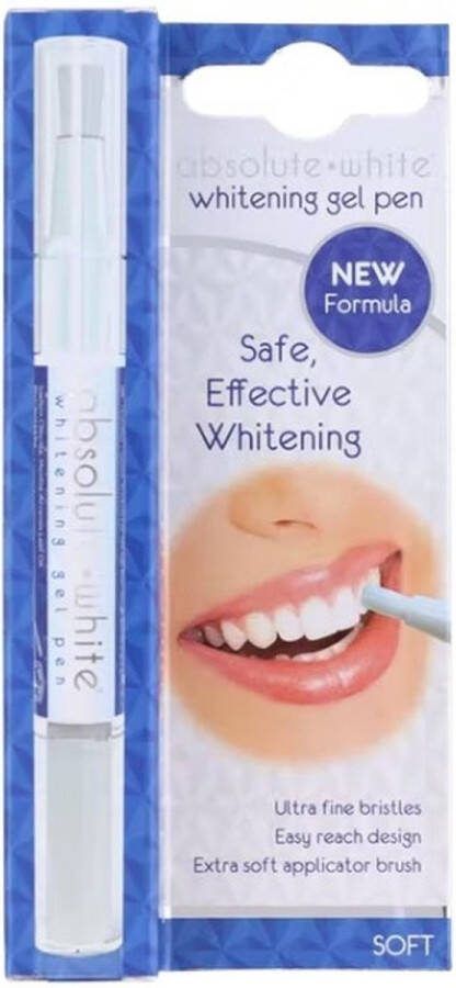 Active White Witmakende gelpen Blauw Wit Witmakende gel 1.8 Gram Whitening gel pen Tand Tanden Tand hygiëne Wit Witmakend Tandenbleken Hollywoodsmile