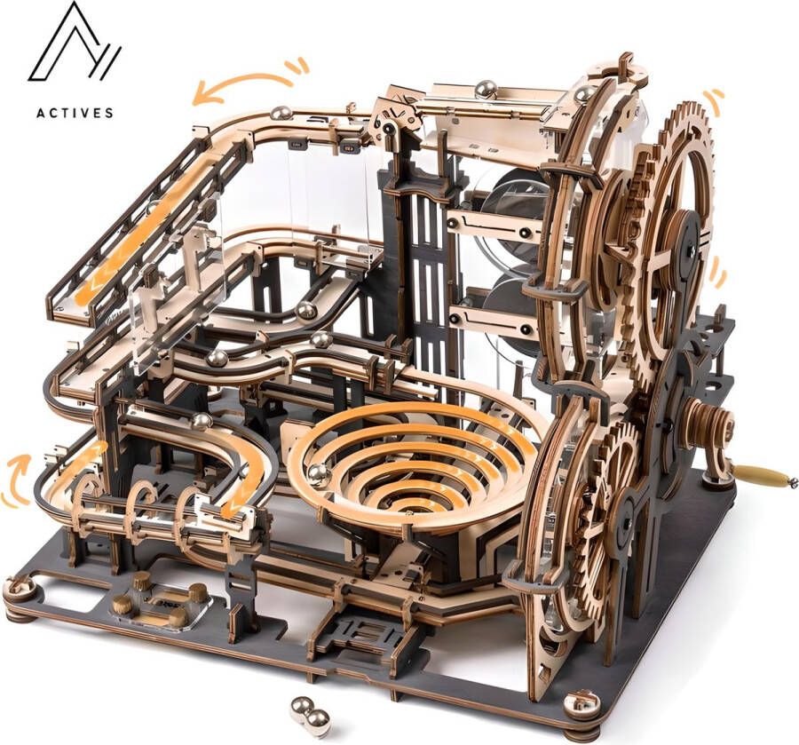 Actives Houten Modelbouw 3D Puzzel DIY Speelgoed Knikkerbaan