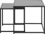 MOOS Meubelen-Online Honkytonk Bijzettafel set twee tafels zwart essen 50x50x45cm Industrieel - Thumbnail 1