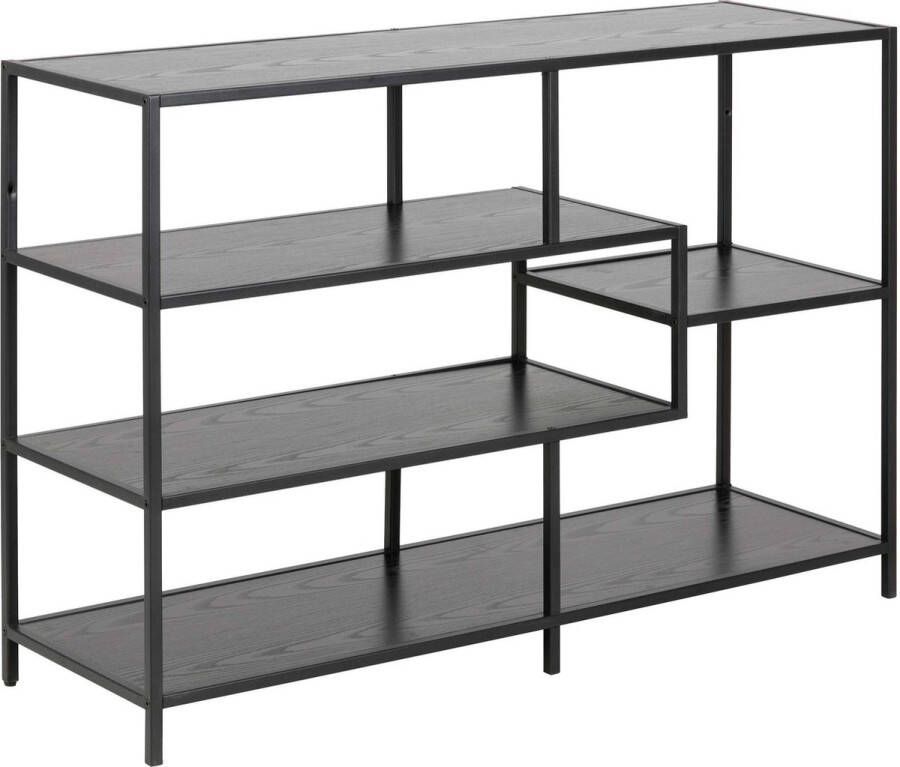 MOOS Seaford Bookcase 3 Shelves Powder Coat Mat Bl Asym