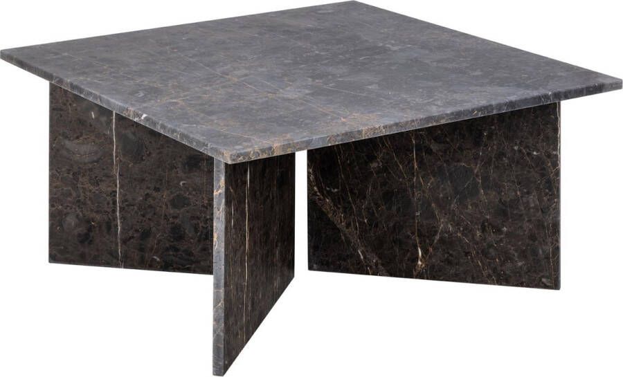 Bendt Vierkante Salontafel Shaunika Marmer 90 x 90cm marron bruin