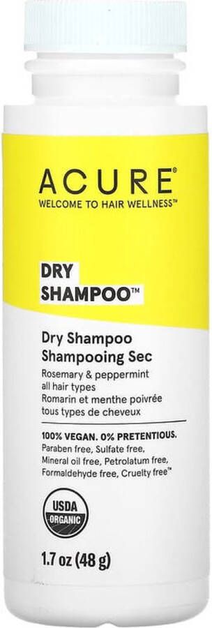 Acure droogshampoo alle haartypes rozemarijn en pepermunt 58 g