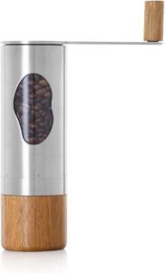 Ad Hoc Koffiemolen Mrs. Bean 0.62 Liter Zilver RVS Acaciahout AdHoc