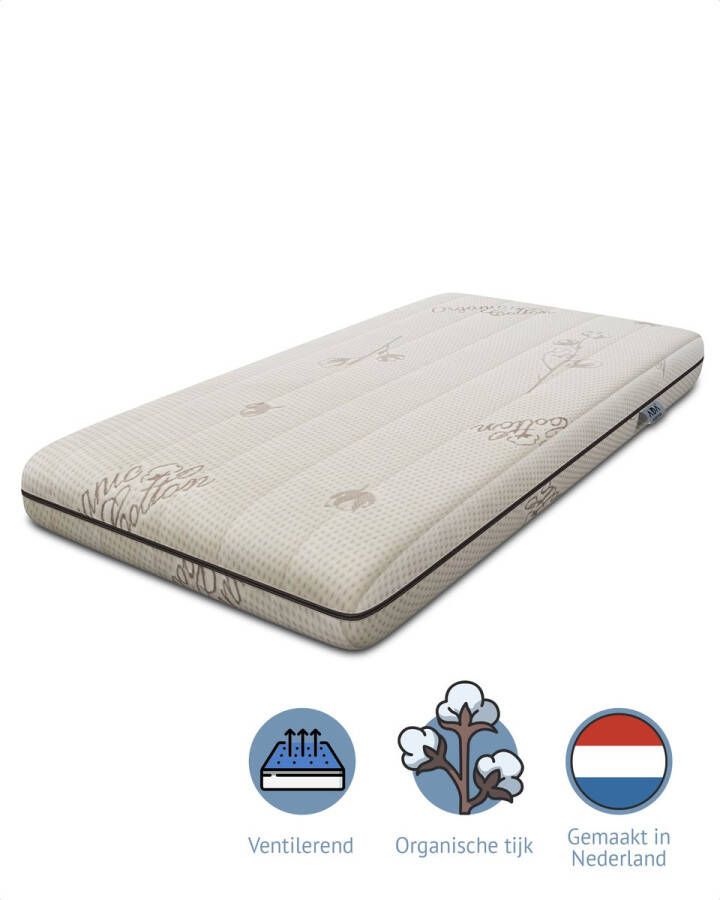 Ada Sleep Kids Baby matras 70 x 140 cm Ledikant 10 cm dik Koudschuim Organic cotton