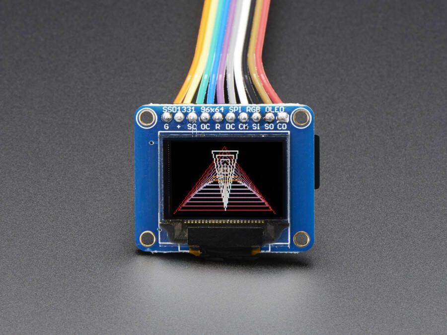 Adafruit OLED Breakout Board 16-bit Color 0.96 inch w microSD holder 684