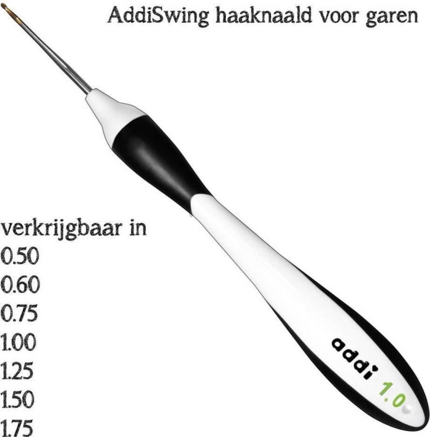 Addi Swing Haaknaalden 16cm 1.00mm 1st