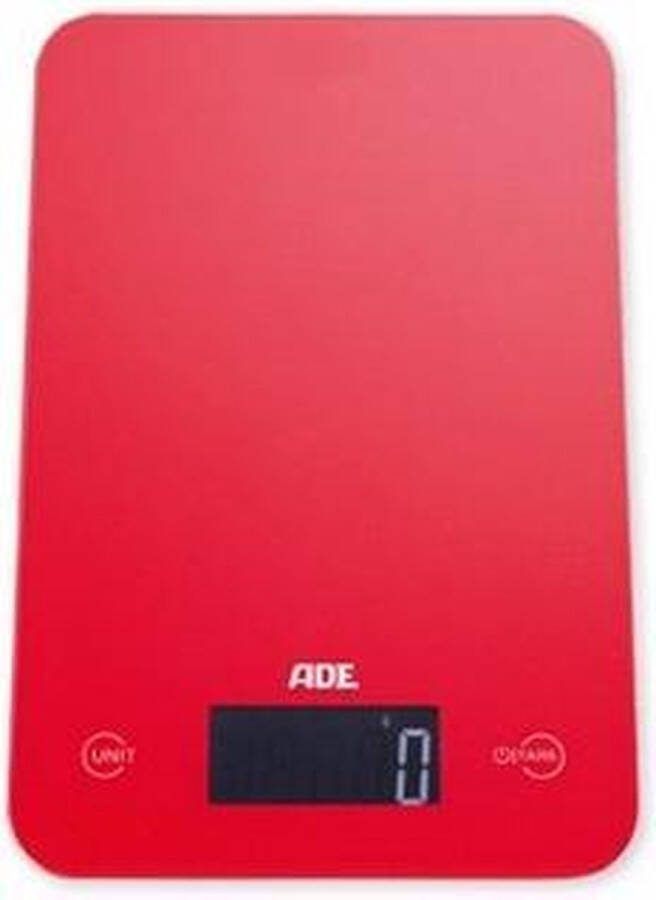 ADE Digitale Keukenweegschaal Slim Rood KE927 5kg-1g