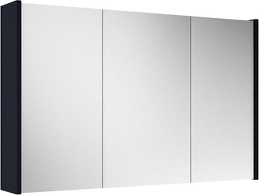 Adema Spiegelkast 100x63x16cm -inclusief zijpanelen mat marine blauw