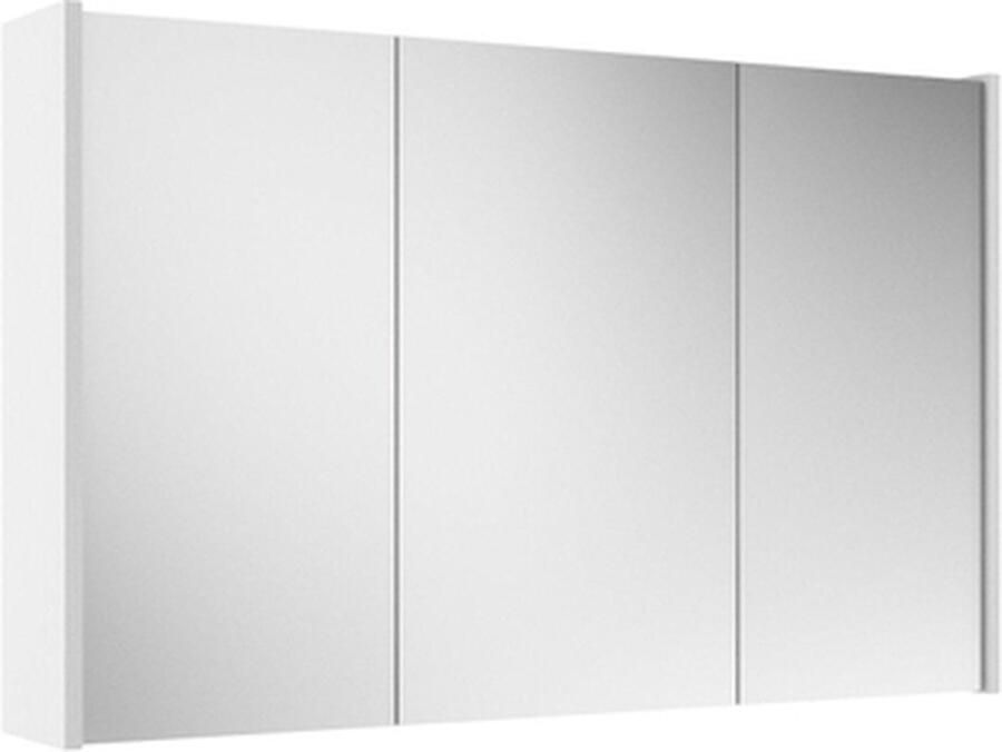 Adema Spiegelkast 100x63x16cm inclusief zijpanelen mat wit