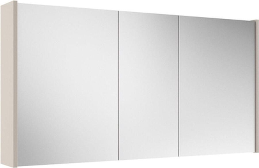 Adema Spiegelkast 120x63x16cm -inclusief zijpanelen cotton (beige)