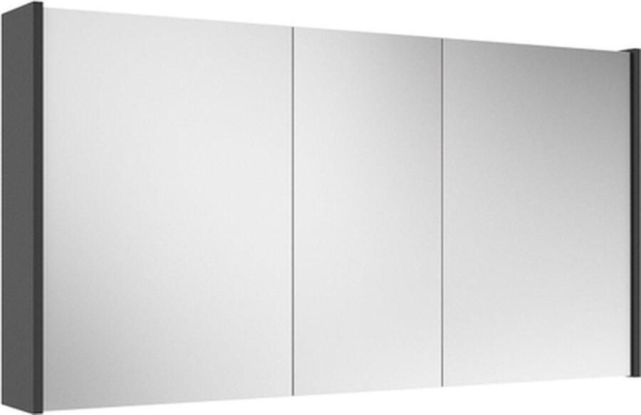 Adema Spiegelkast 120x63x16cm -inclusief zijpanelen mat antraciet