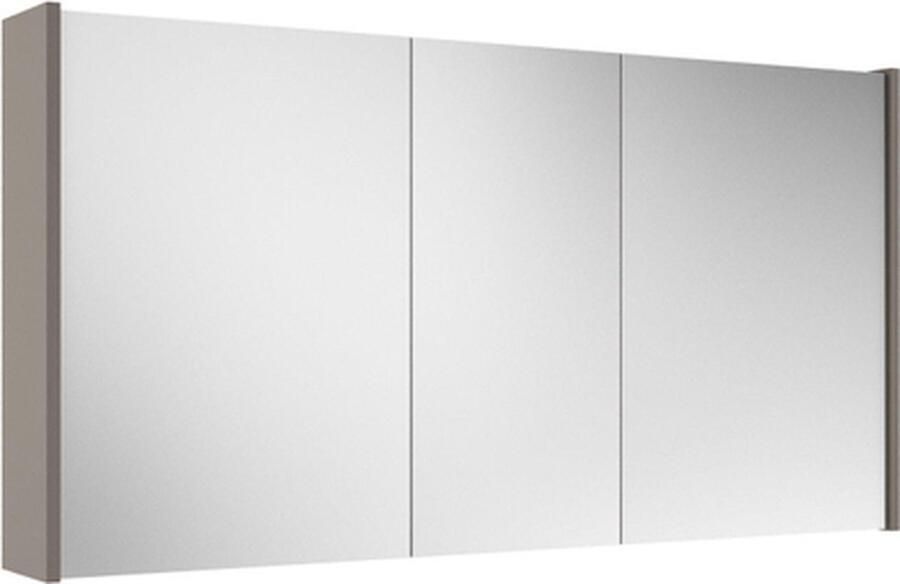 Adema Spiegelkast 120x63x16cm -inclusief zijpanelen taupe