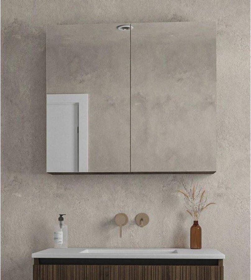 Adema Holz Spiegelkast 80x70cm donker eiken