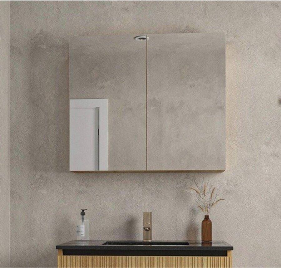 Adema Holz Spiegelkast 80x70cm eiken