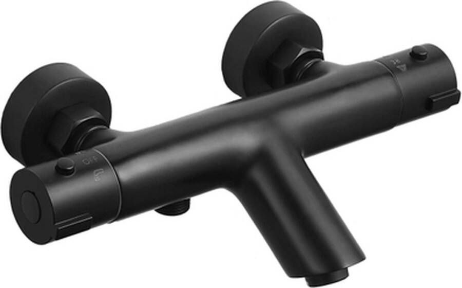 Adema Sparkle 2.0 thermostatische bad- douchekraan zwart