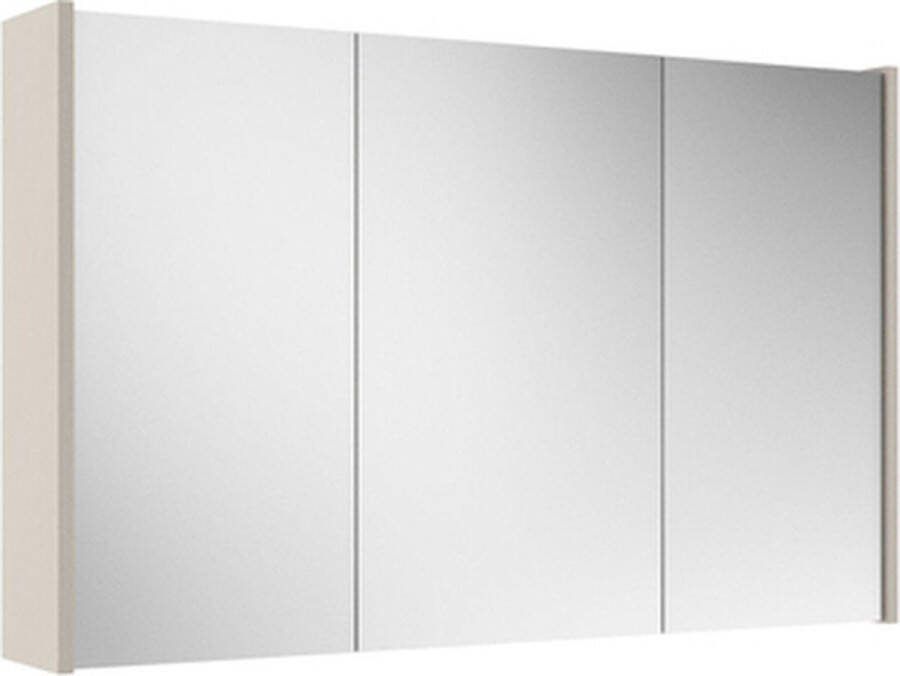 Adema Spiegelkast 100x63x16cm -inclusief zijpanelen cotton (beige)