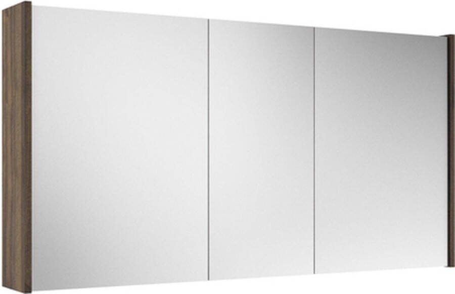 Adema Spiegelkast 120x63x16cm inclusief zijpanelen noten (hout)