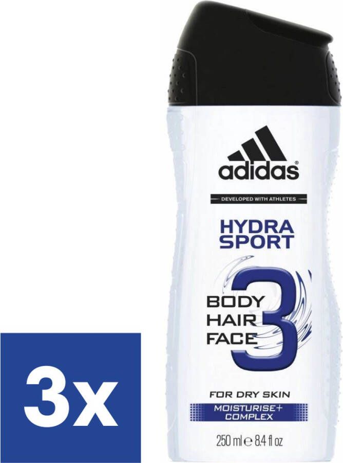 Adidas 3 in 1 Hydra Sport Douchegel 3 x 250 ml
