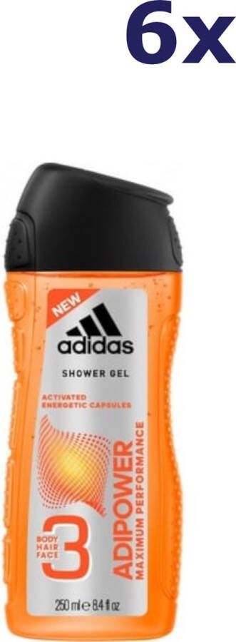 Adidas 6x Douche & Shampoo Men – Adipower 250 ml