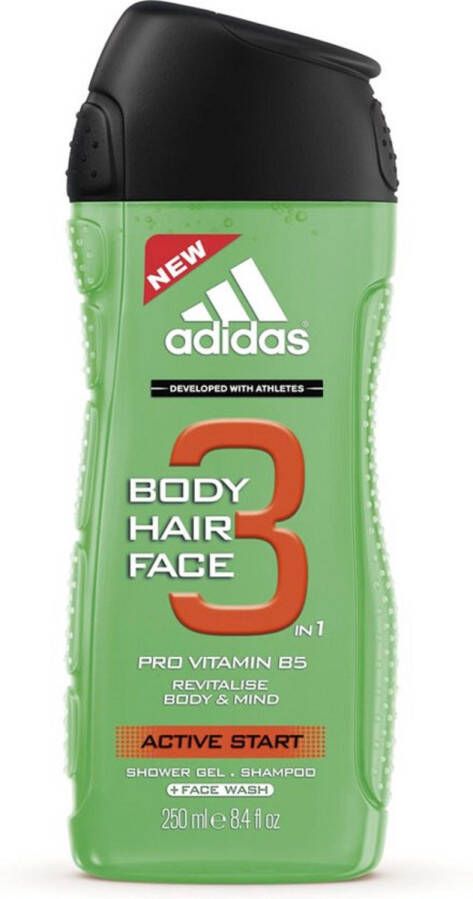 Adidas Active Start Hair & Body Douchegel 250 ml 12 Stuks