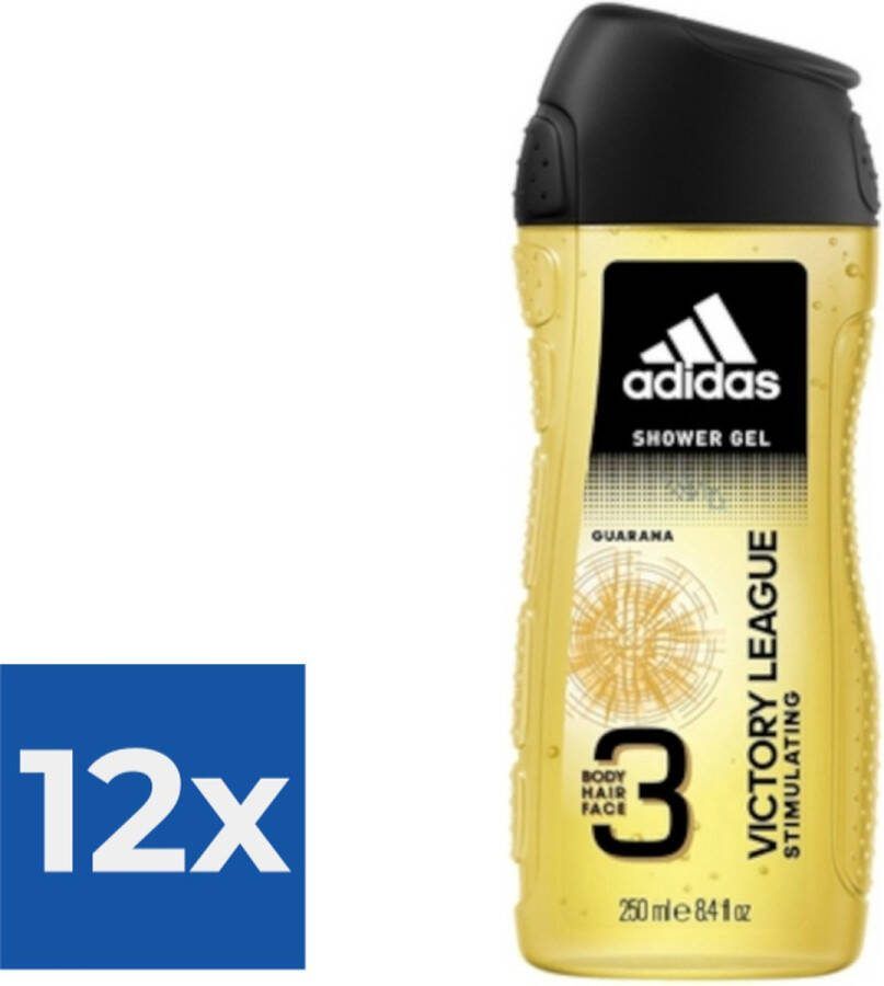 Adidas Douche & Shampoo Men Victory League 250ML Voordeelverpakking 12 stuks