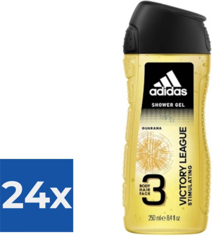 Adidas Douche & Shampoo Men Victory League 250ML Voordeelverpakking 24 stuks