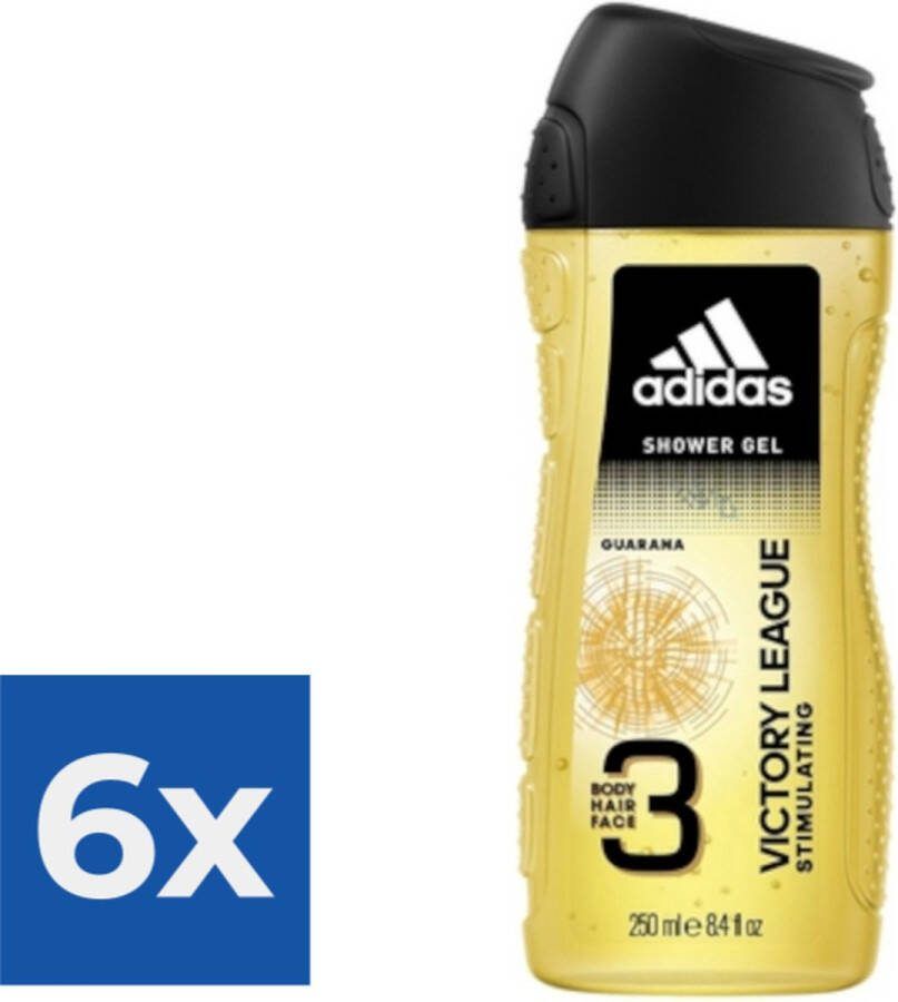 Adidas Douche & Shampoo Men Victory League 250ML Voordeelverpakking 6 stuks