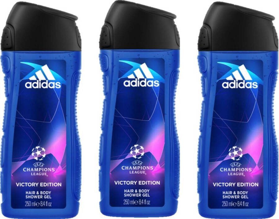 Adidas Douchegel Champignons Leage UEFA Victory Edition 3 x 250 ml