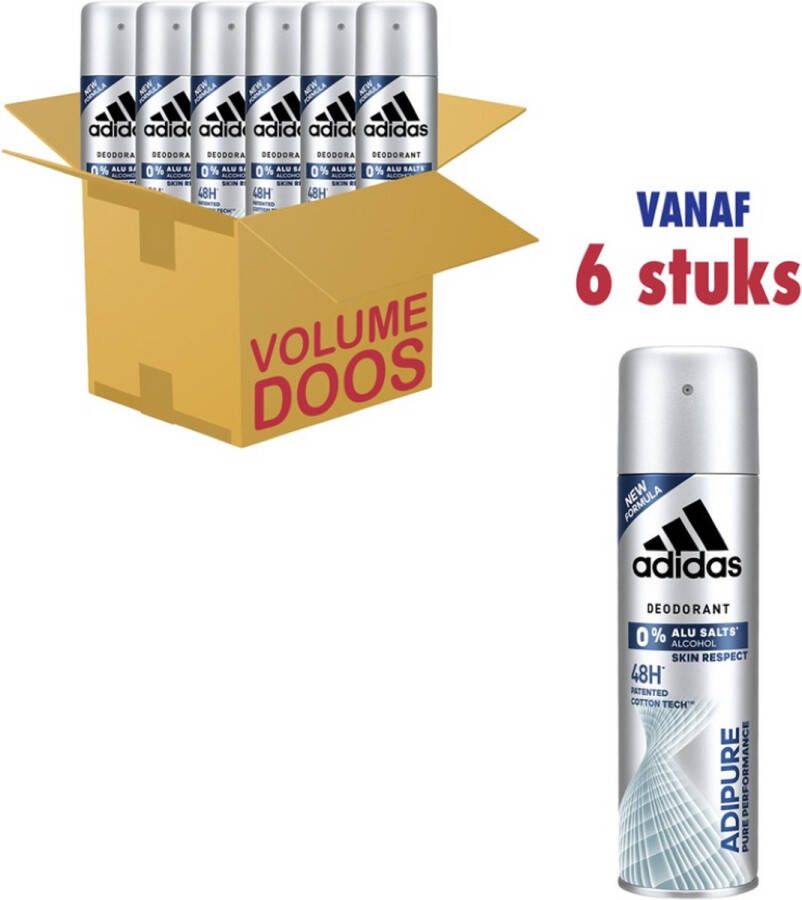 Adidas Men Deodorant Adipure (6 x 200ml)