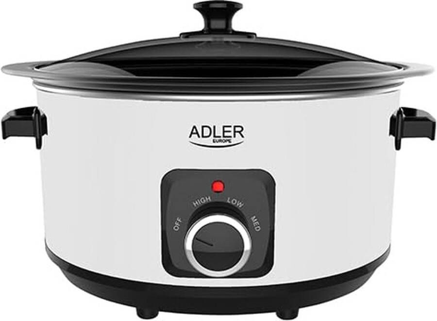 Adler AD-6413W Slow cooker 5.8 liter Wit