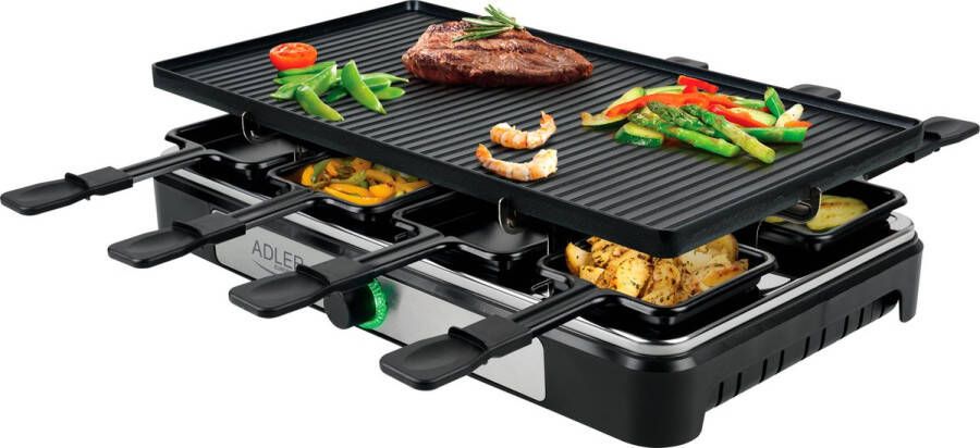 Adler AD 6616 Gourmet Raclette Elektrische Grill voor 8 personen