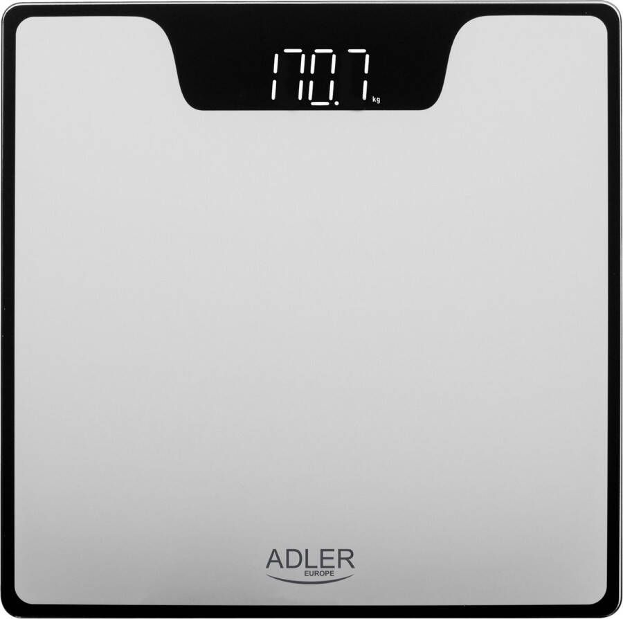 Adler AD 8174s Personenweegschaal Zilver met led display