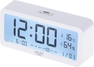Adler AD1195W Wekker op batterijen Wit