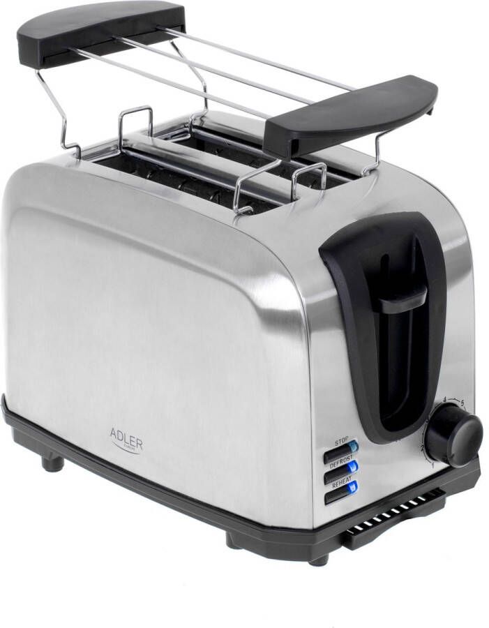 Adler AD3222 Broodrooster Toaster met broodjesrooster 1000 Watt