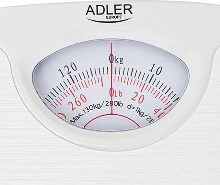 Adler Top Choice Analoge weegschaal Wit tot 130 kg