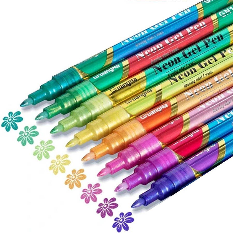 Adorestore Adore Glitterstiften 12 Stuks Glitter Viltstiften Glitter Pennen Glitter Stiften