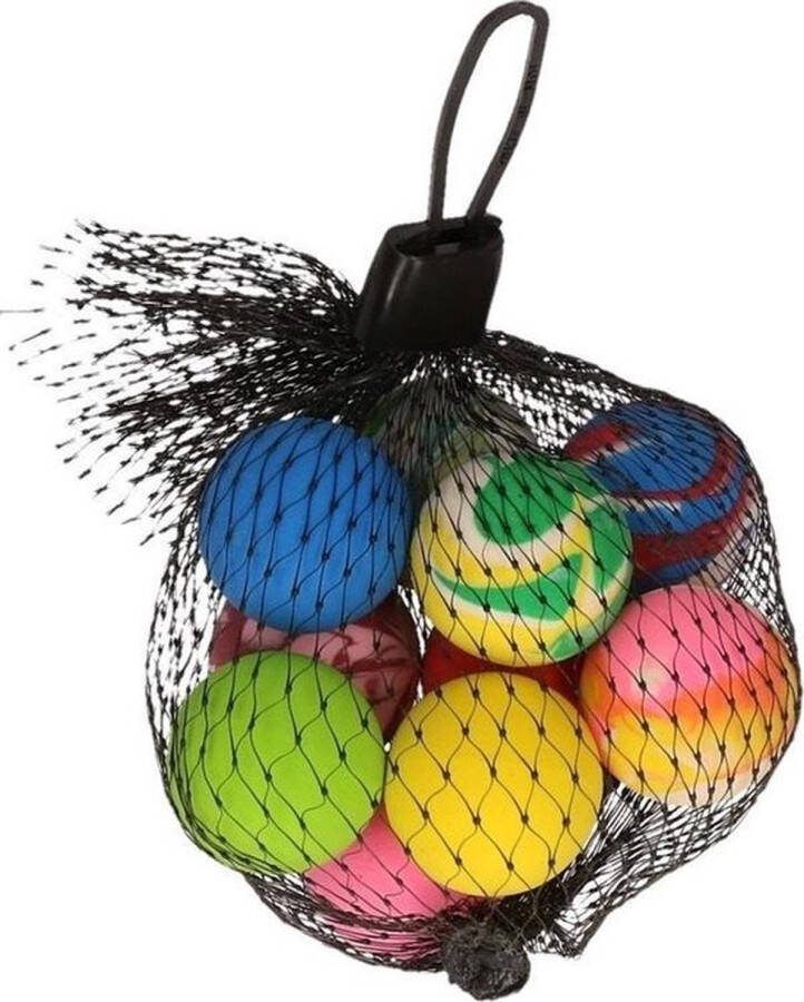 Adorestore Adore Stuiterballen mix 25 Stuks Rubberen stuiterballen Party bag fillers voor kinderen Verjaardagsspeelgoed voor kinderen Meerkleurig met verschillende ontwerpen