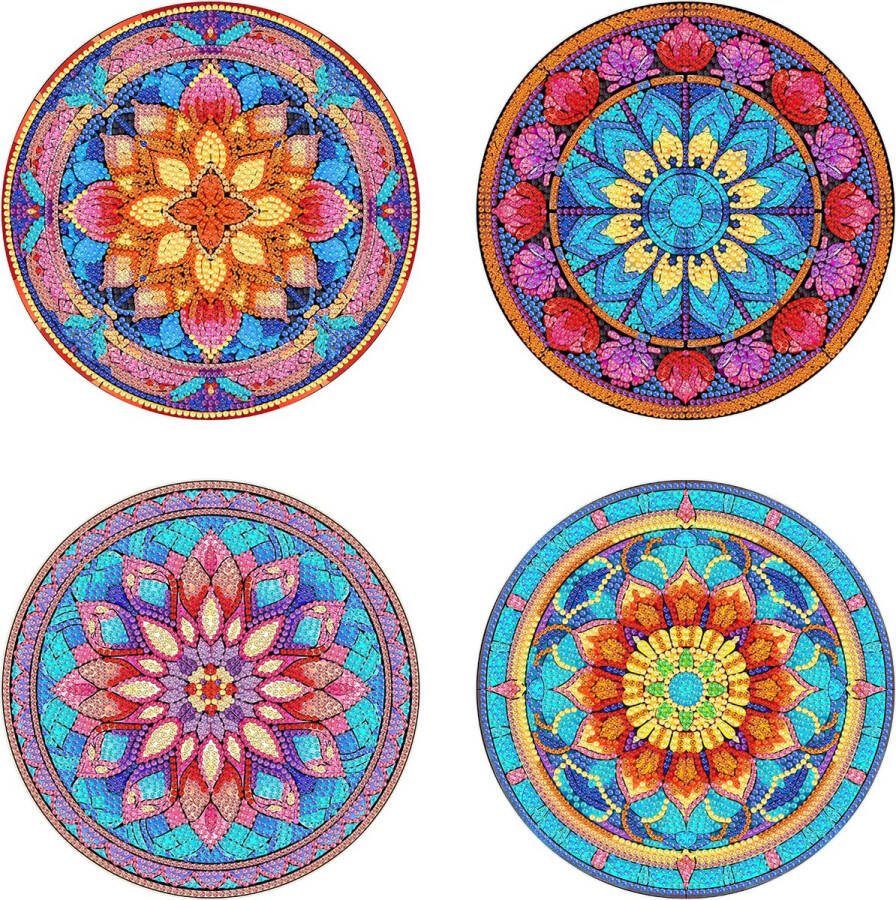 Adorzy Diamond Painting Placemats – 4 Placemats Diamond Painting Volwassenen – Diamond Painting Volledig Pakket