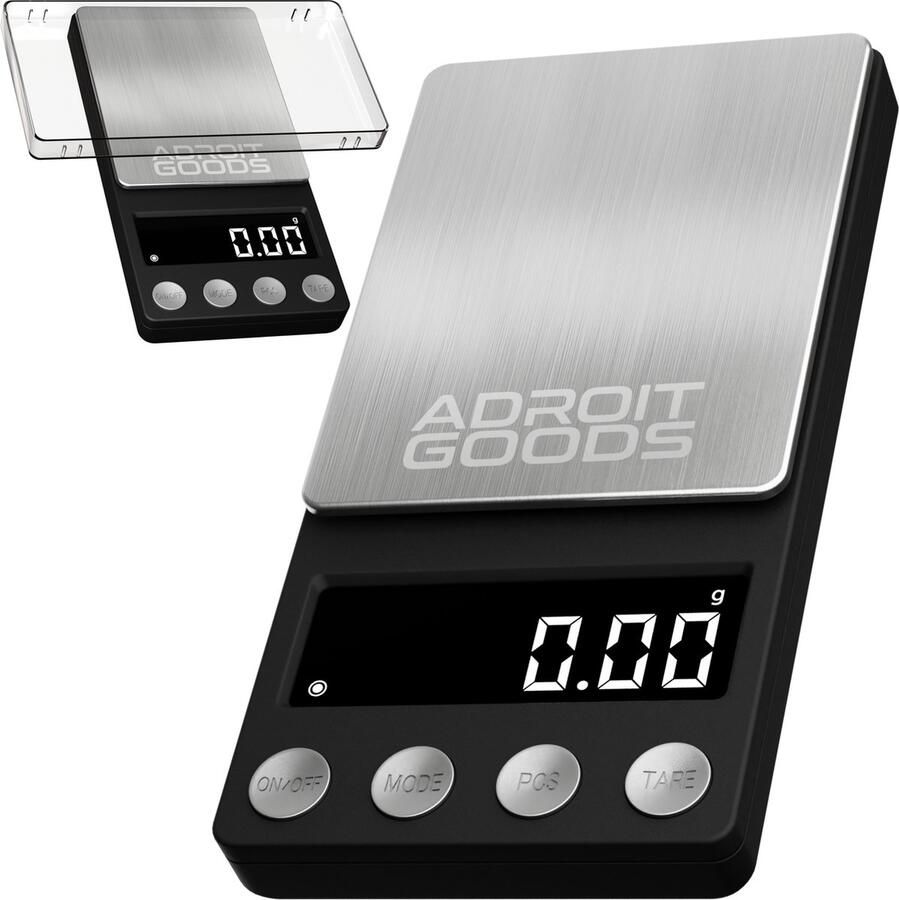 AdroitGoods Digitale Mini Precisie Keuken Weegschaal 0 01 tot 200 gram Zwart