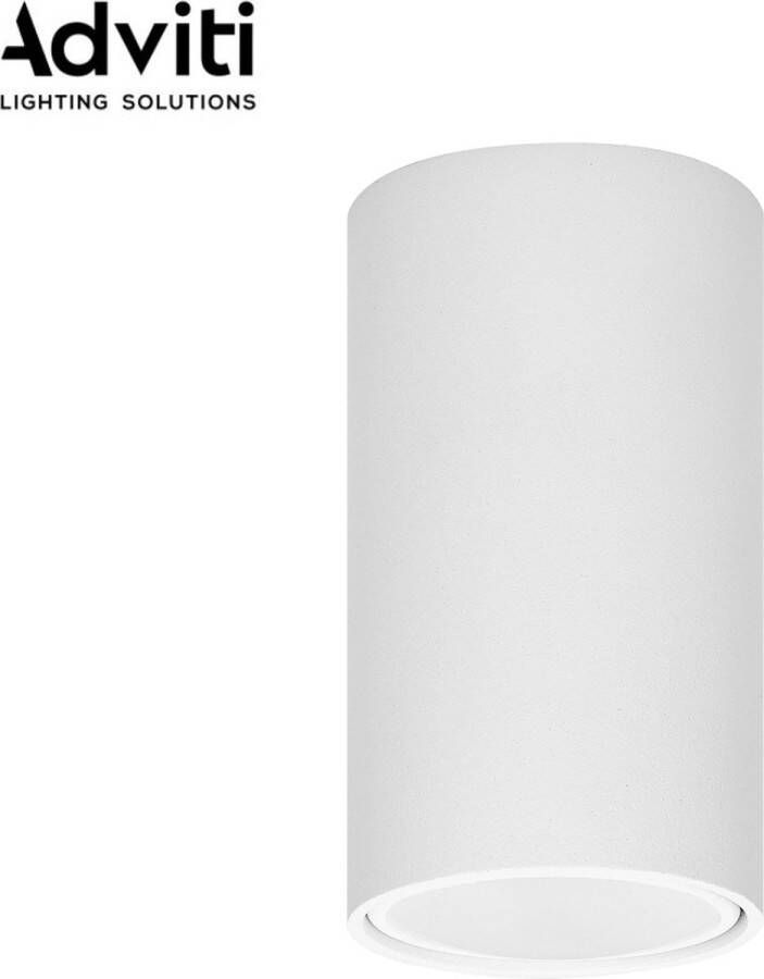 Adviti BARBRA Ronde opbouwspot Downlight Wit GU10 Aluminium behuizing