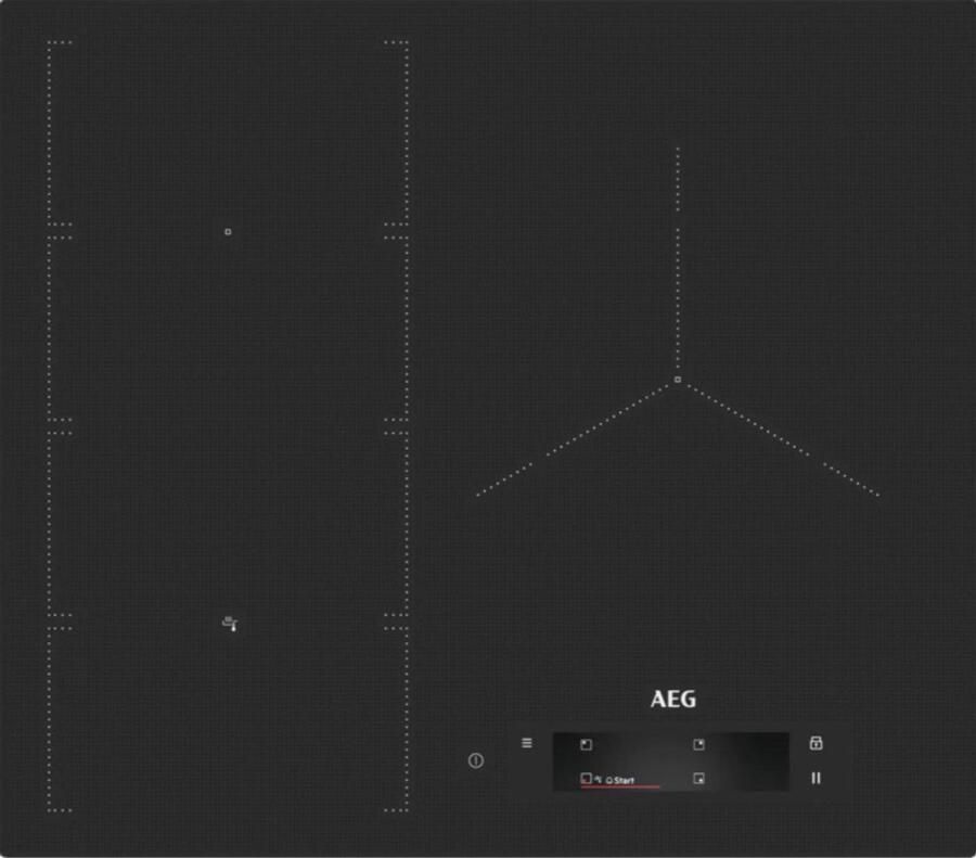 AEG Inductiekookplaat Model IAE63851IB Zwart 58 cm SenseFry Hob2Hood FlexiBridge
