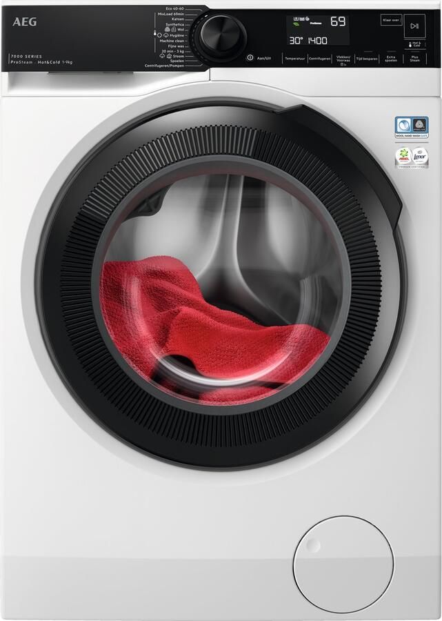 AEG LR7604HC4 EcoLine 7000 serie ProSteam Wasmachine 15% zuiniger dan Energielabel A 10 kg
