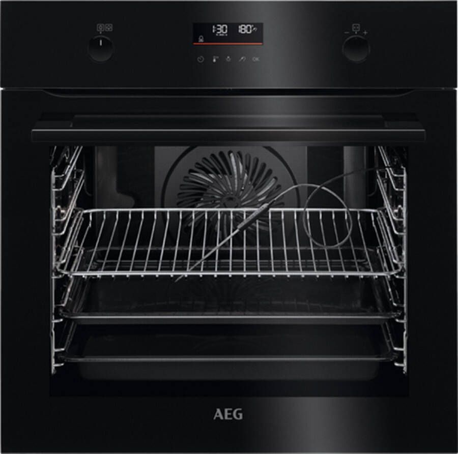 AEG BPK556260B 71 l Pyrolyse hetelucht oven met stoomondersteuning Zwart